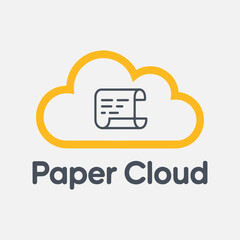 Creative cloud logo and paper