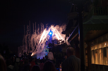 fireworks in the city