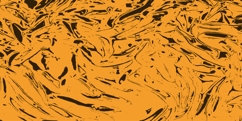 Seamless vector art illustration of tiger and leopard skin patterns against a vibrant orange and green nature-inspired textured surface design. paint, textured, backgrounds, decoration, sea, fish, art