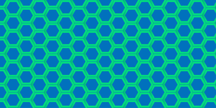 Blue circle dot seamless geometric pattern vector for wallpaper design texture. point, hexagon, honeycomb, green, honey, art, color, yellow, light, bee, technology