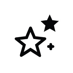 silver star on black background