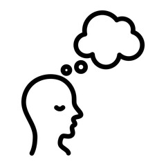 Visualization dream simple line icon