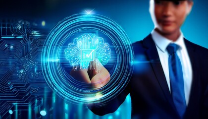 representing the integration of artificial intelligence in business visioning for sustainable growth using modern technology as tools to grow your company s sales using ai