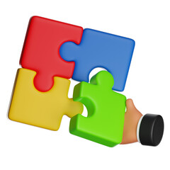 hand holding puzzle piece