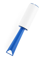One sticky lint roller isolated on white