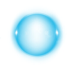 blue glassmorphic neon light circle