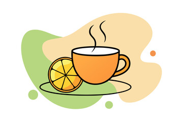 Fruit Punch Vector Illustration with Strawberries Oranges and Ice