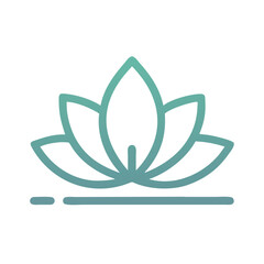Lotus Flower Vector Art Symbol of Calmness and Relaxation Minimal Style