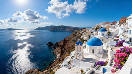oia village in santorini island greece