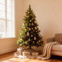 christmas tree in living room