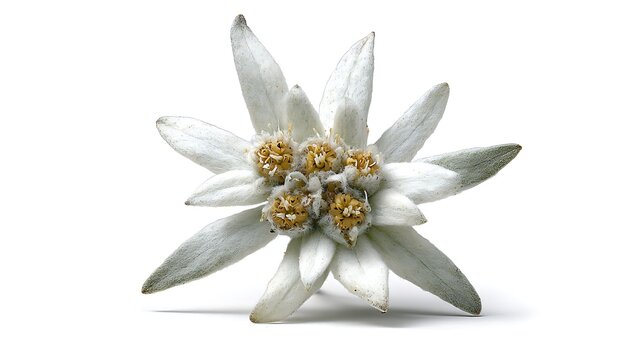 edelweiss flower white background