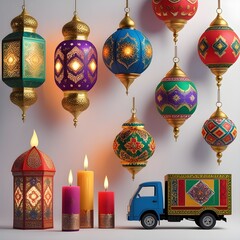 set of lamps