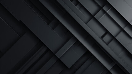 Modern Abstract Geometric Background with Layered Black Panels