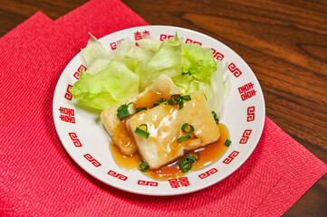 あんかけ焼き大根もち