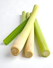 Fresh lemongrass stalks