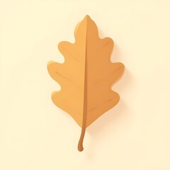 Obraz premium AI generated single autumn leaf neutral background
