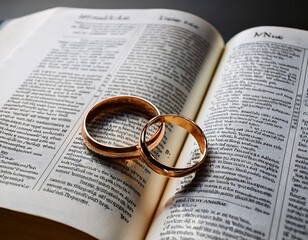 two rings on open bible 1 corinthians chapter 13
