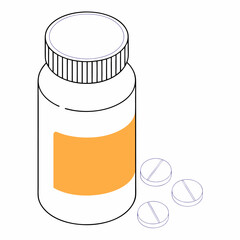 bottle of medicine, Eps file. 