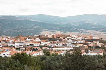 view of Finana town, province of Almeria, Andalusia, Spain