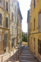 Sunny Summer Morning in the Alleys of Marseille