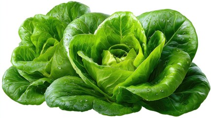 Obraz premium Fresh Lettuce: A vibrant shot captures two heads of crisp, green lettuce, highlighting the natural freshness of a healthy, leafy green.