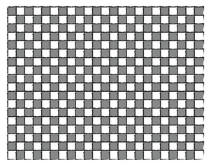 Seamless Black and White Checkered Grid Pattern with Rough Sketch Effect