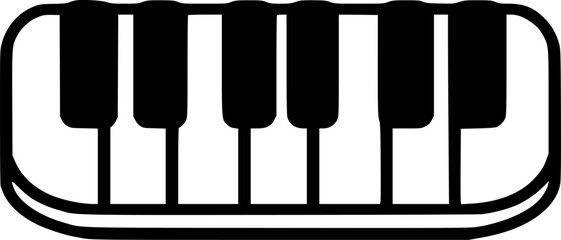 Piano Key, clipart sign, symbol, vector, art