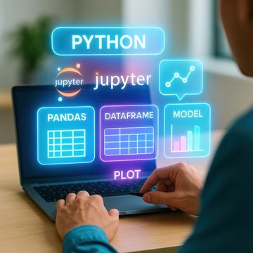 Data science workshop virtual environment interactive learning python programming jupyter notebook technology focus