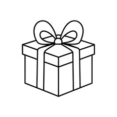 Present with bow outline style