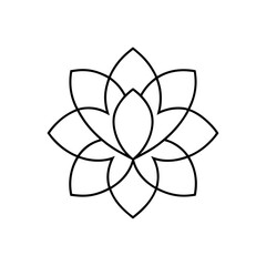 Abstract floral outline design