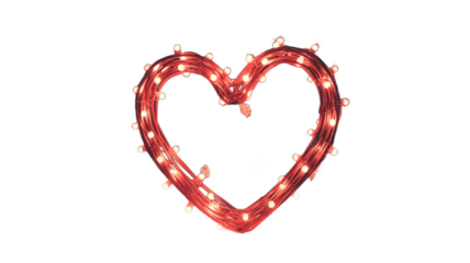 A radiant heart-shaped light illuminating love and affection.