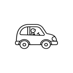 Fototapeta premium a car is driving a driver.eps