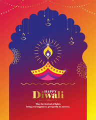 Happy Diwali Greeting Festival of Light
