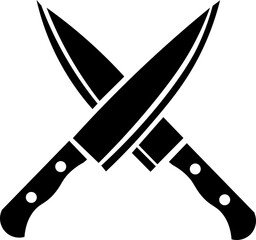 Line art cleaver knife icon on butcher kitchen kitchen utensil - sharp knife clipart Knife vector icon vector design template kitchen knife icon vector illustration Simple icon showing a hunting knife