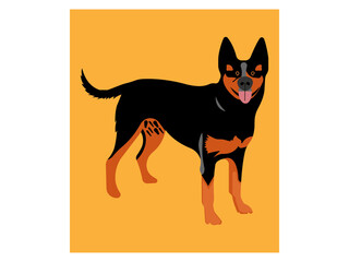 dog silhouette icon flat vector illustration design. puppy emotions, animal icons for design, 