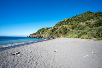Pequena de Água d'Alto Beach, located on the island of Sao Miguel in the Azores in Portugal