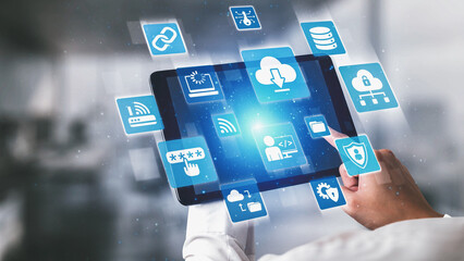 Cloud computing, cloud strategy, and cloud technology transforming digital infrastructure with scalable services, secure data storage, and cloud-based digital business solutions. Spire