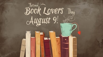 National Book Lovers Day with Books and Coffee