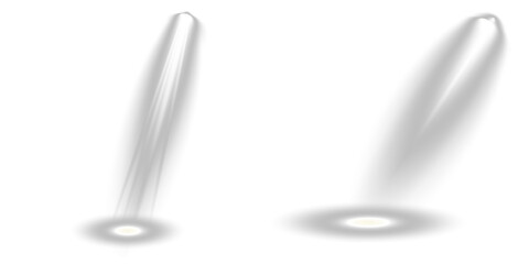 Vector blur in the light of radiance.. White spotlight beam vector design, realistic soft light cone isolated on transparent background, suitable for product mockup, presentation, or stage highlight