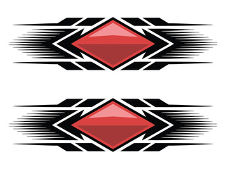 Car stickers and racing stripes vector designs for sporty vehicle decals custom wraps auto modification tuning graphics and high speed dynamic design projects
