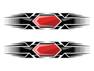 Car stickers and racing stripes vector designs for sporty vehicle decals custom wraps auto modification tuning graphics and high speed dynamic design projects