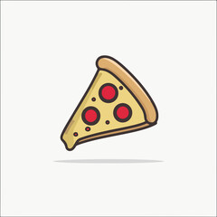 Minimal Pizza Slice Icon in MonoColor