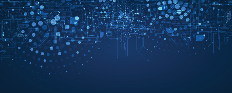 Abstract network backdrop and artificial intelligence futuristic data flow background