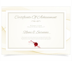Minimalist certificate of appreciation border template. Award diploma. Certificate or diploma retro design template stock illustration