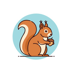 Squirrel vector design for motion graphics