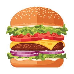 Cheeseburger vector design