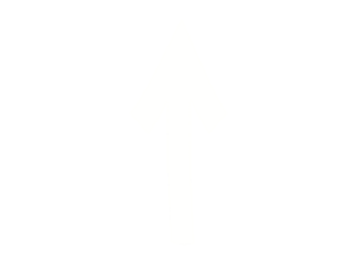 Hand drawn curved arrow pointing downwards and to the right, isolated on transparent background
