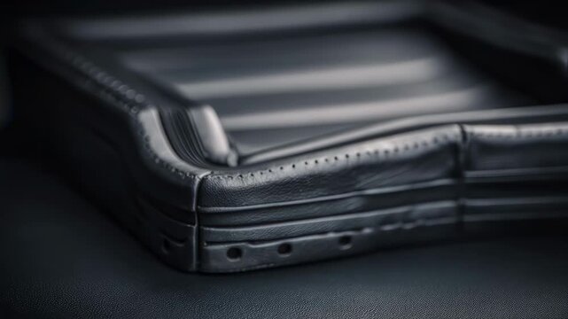Closeup of memory foam seat cushion molding to hand shape highlighting advanced comfort and ergonomic support with blurred background for emphasis on material texture.