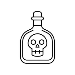 Poison bottle with skull icon
