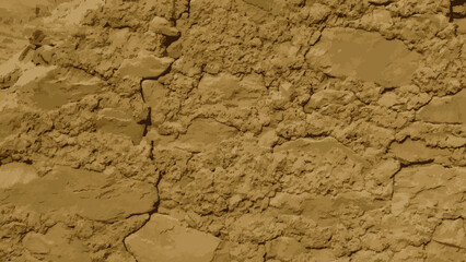 Inca heritage adobe wall surface close-up